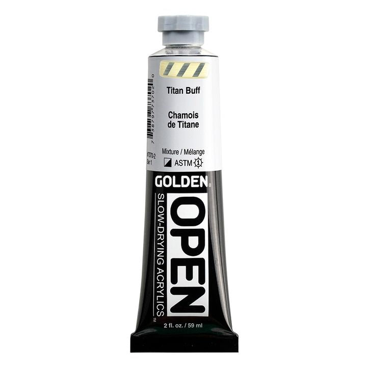 Farba akrylowa GOLDEN OPEN Slow-Drying 59 ml – 7370 krem tytanowy