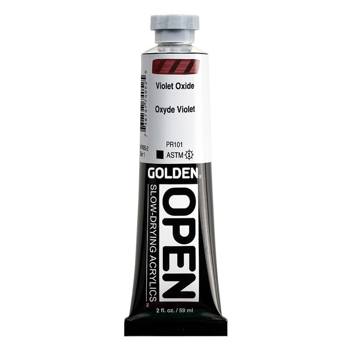 Farba akrylowa GOLDEN OPEN Slow-Drying 59 ml – 7405 Fiolet tlenkowy