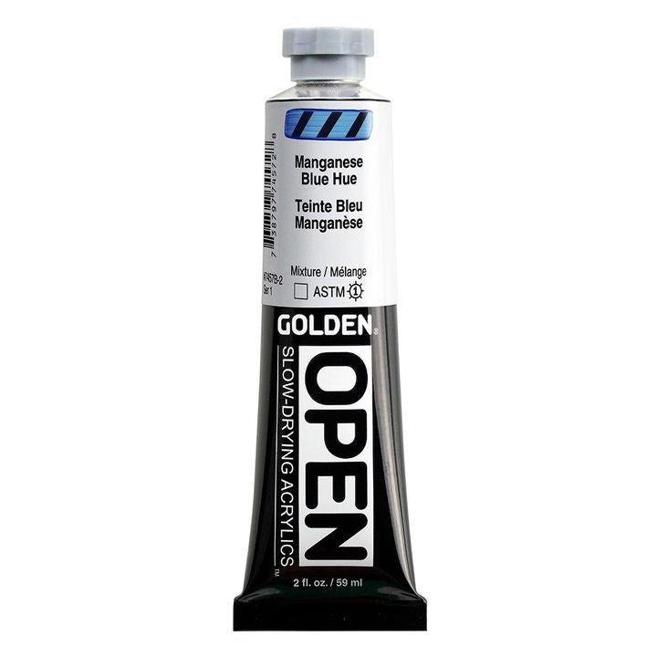 Farba akrylowa GOLDEN OPEN Slow-Drying 59 ml – 7457 Błękit manganowy Hue