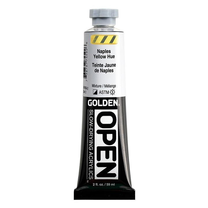 Farba akrylowa GOLDEN OPEN Slow-Drying 59 ml – 7459 Neapolitańska Żółta Hue