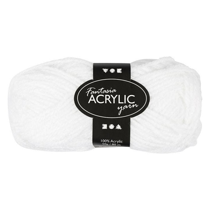 Włóczka akrylowa Fantasia 80 m – biel