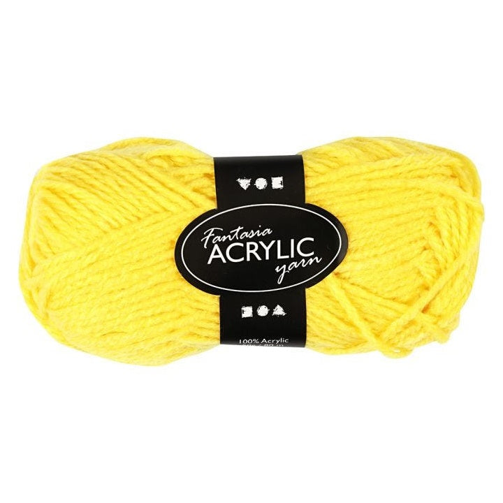Włóczka akrylowa Fantasia 80 m – żółta