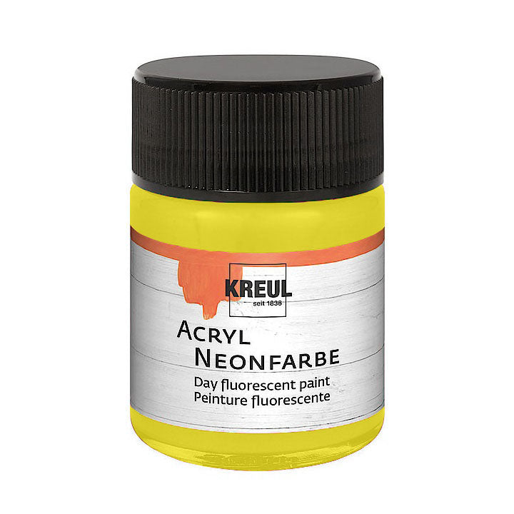 Farby akrylowe KREUL FLUORESCENT 50 ml – Neon żółta