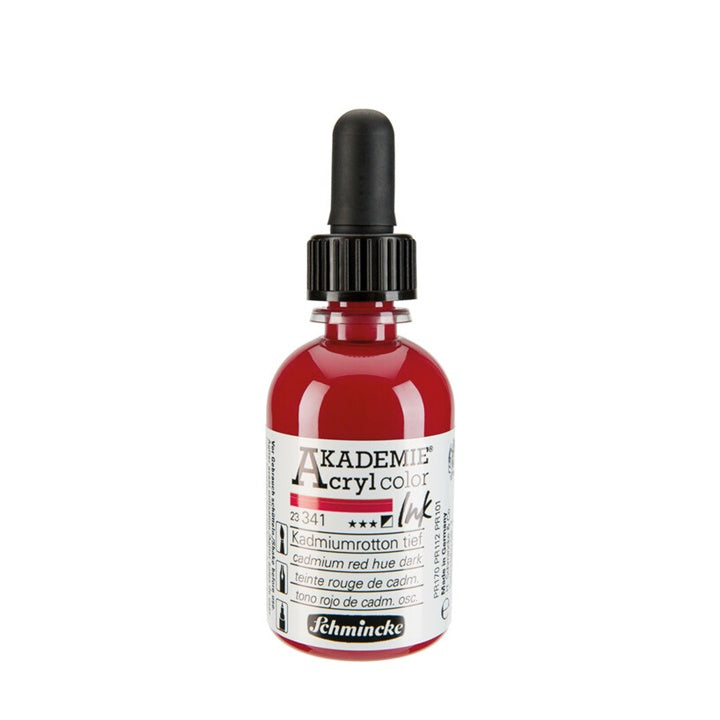 Tusz akrylowy Schmincke AKADEMIE 50 ml – 341 cadmium czerwona hue dark