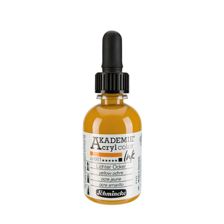 Tusz akrylowy Schmincke AKADEMIE 50 ml – 661 ochrowa żółta