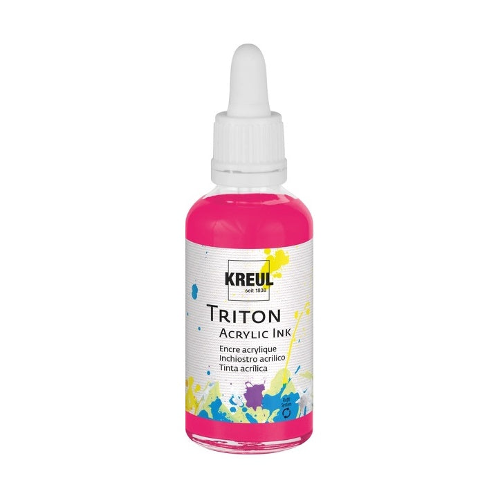 Tusz akrylowy Triton 40 ml - KREUL – Fluorescent różowa