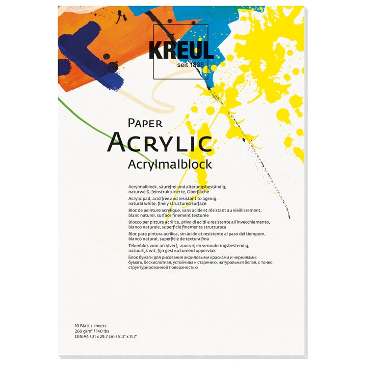 Papier akrylowy KREUL - 10 arkuszy | różne wymiary | Artmie