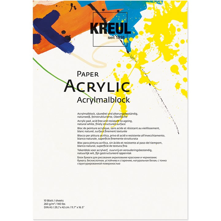 Papier akrylowy KREUL - 10 arkuszy | różne wymiary | Artmie