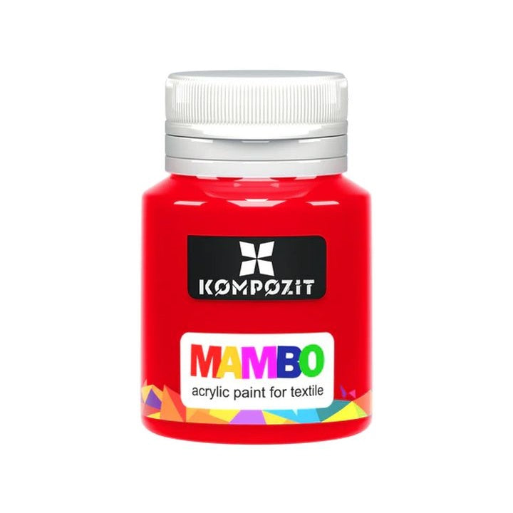 Akrylowa farba do tekstyliów i skóry MAMBO 20 ml | różne odcienie - 10 Czerwona