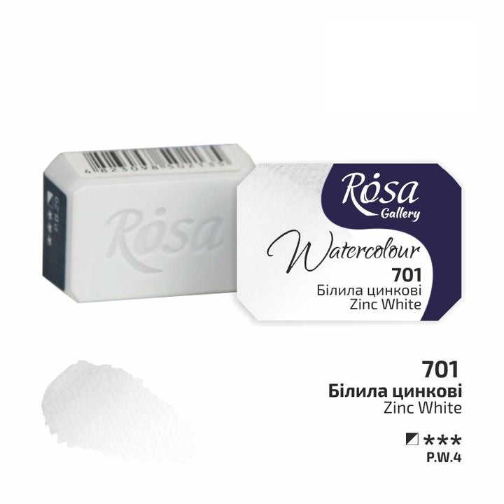 Farby akwarelowe Rosa Gallery szalka 2,5 ml – 701 biel cynkowa