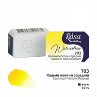 Farby akwarelowe Rosa Gallery szalka 2,5 ml – 703 żółta średnia kadmowa