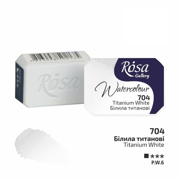 Farby akwarelowe Rosa Gallery szalka 2,5 ml – 704 biel tytanowa