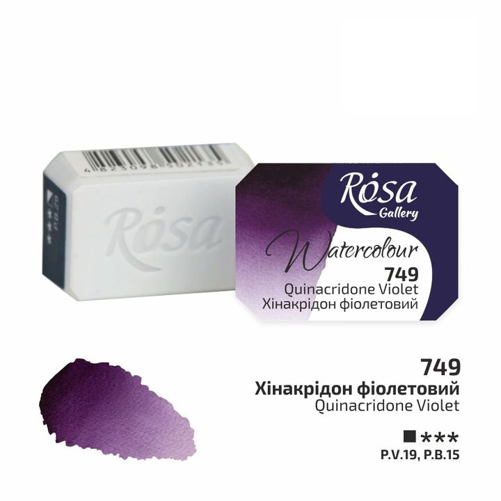 Farby akwarelowe Rosa Gallery szalka 2,5 ml – 749 fioletowa chinakridonowa