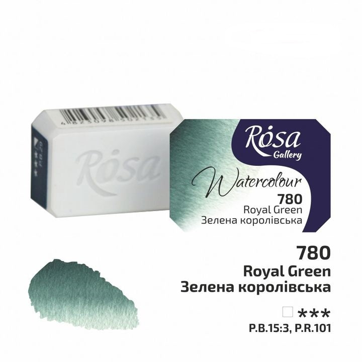 Farby akwarelowe Rosa Gallery szalka 2,5 ml – 780 Królewska zielona