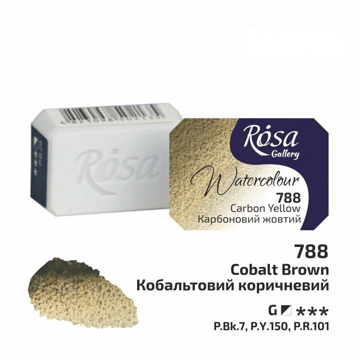Farby akwarelowe Rosa Gallery szalka 2,5 ml – 788 Węglowa żółta