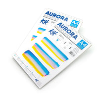 Blok akwarelowy AURORA cold press ze spiralą - 12 arkuszy | różne formaty | Artmie