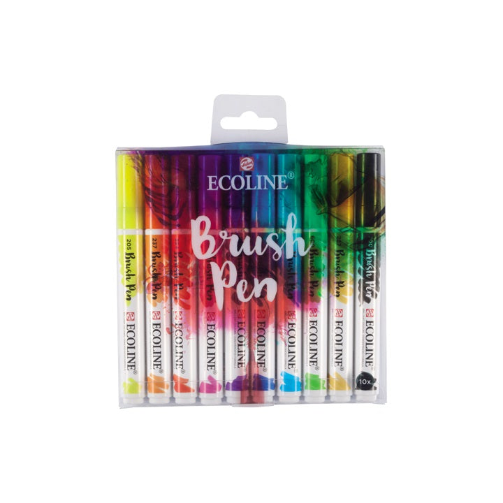 Akwarelowe Ecoline Brush Pen / zestaw 10 szt | Artmie