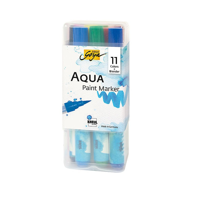 Akwarelowe flamastry brush pen Aqua Solo Goya Powerpack / 11 szt   blender | Artmie