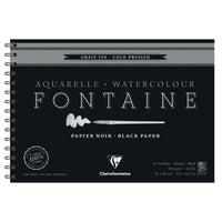 Akwarelowy blok CLAIREFONTAINE Fontaine CP czarny 300 g/m² 19 x 26 cm - 12 arkuszy