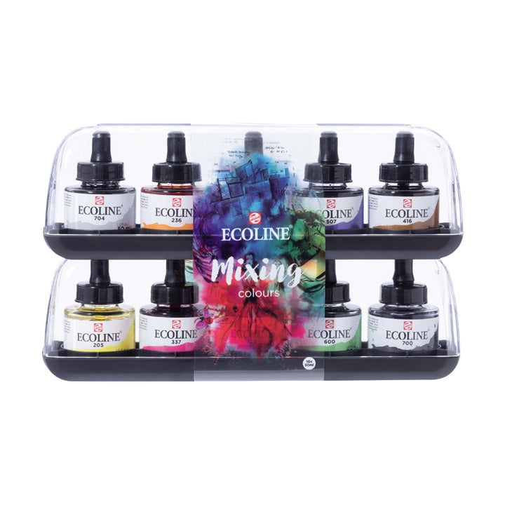 Akwarelowy zestaw farb Ecoline Mixing Colours / 10 szt x 30 ml | Artmie