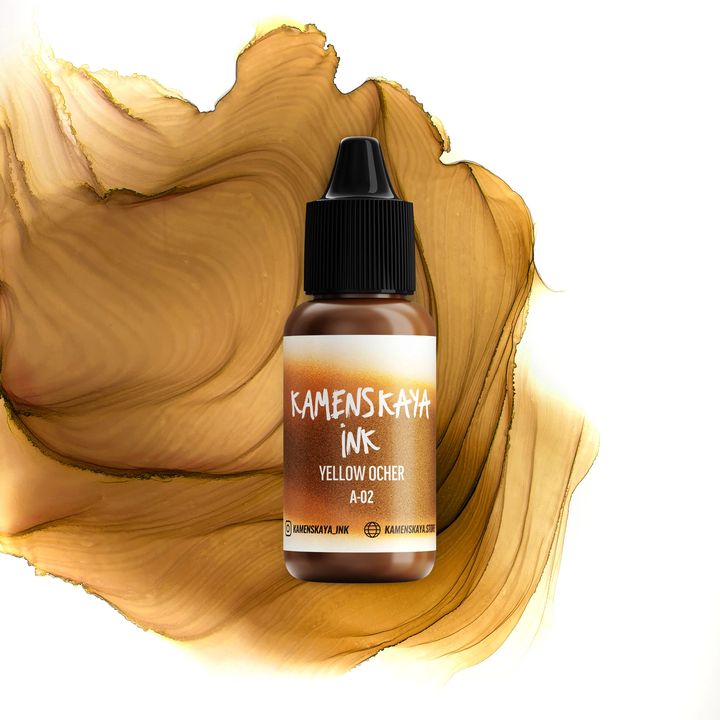 Atrament alkoholowy Kamenskaya A-line 15ml – A-02 żółcień ochrowa