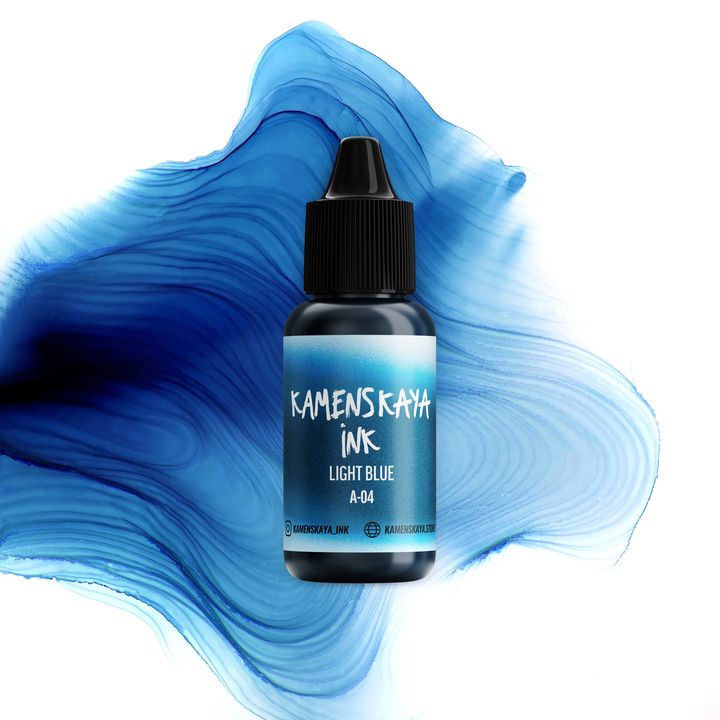 Atrament alkoholowy Kamenskaya A-line 15ml – A-04 jasnoniebieska