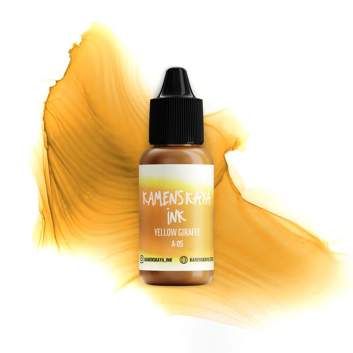 Atrament alkoholowy Kamenskaya A-line 15ml – A-05 żółta żyrafa
