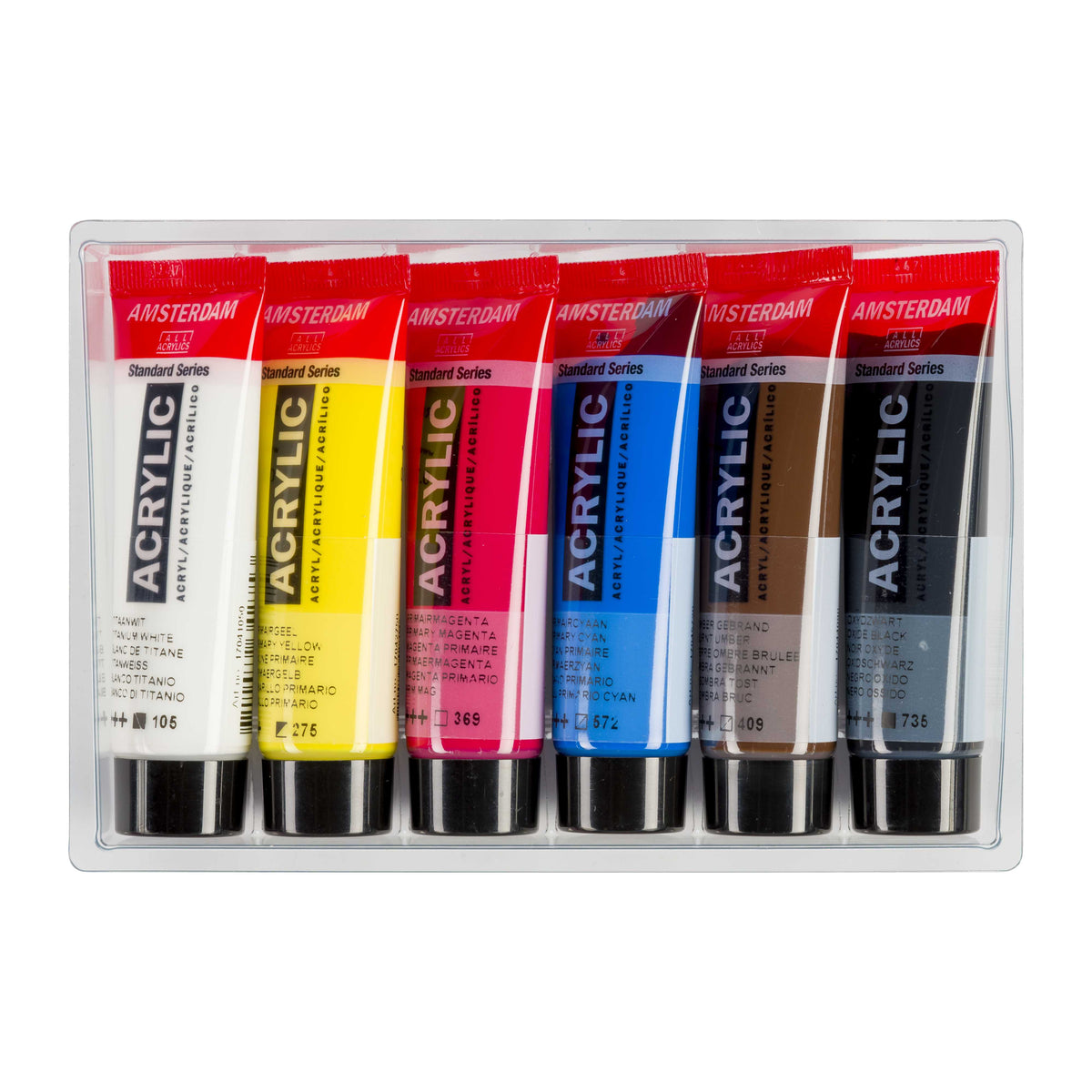 ROYAL TALENS Amsterdam zestaw farb akrylowych Primary 6 x 20 ml