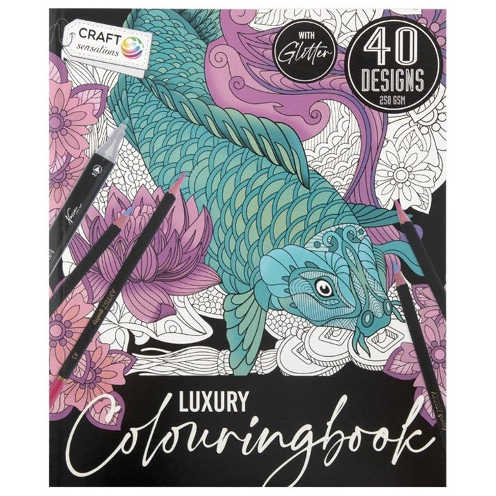 Antystresowa kolorowanka ryba GLITTER 40 motywów | Artmie