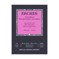 ARCHES blok akwarelowy gładki HP naturalna biel 300 g/m² A5 – A3 - 12 arkuszy