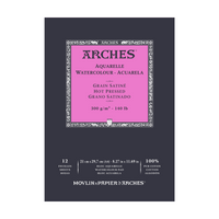 ARCHES blok akwarelowy gładki HP naturalna biel 300 g/m² A5 – A3 - 12 arkuszy