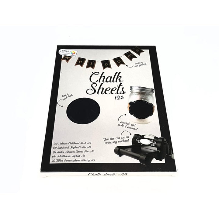 Arkusze kredowe czarne tablice Chalky Sheets / 12 szt. | Artmie