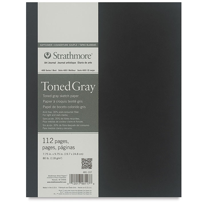 Art Journal Strathmore papier tonowany Gray miękka oprawa | różne wymiary | Artmie