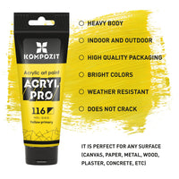 Zestaw farb akrylowych Kompozit ACRYL PRO BOX 73 x 75 ml