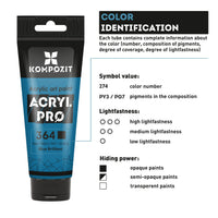 Zestaw farb akrylowych Kompozit ACRYL PRO BOX 73 x 75 ml