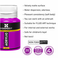 Zestaw farb akrylowych Kompozit STANDART Fluorescent 6 x 20 ml