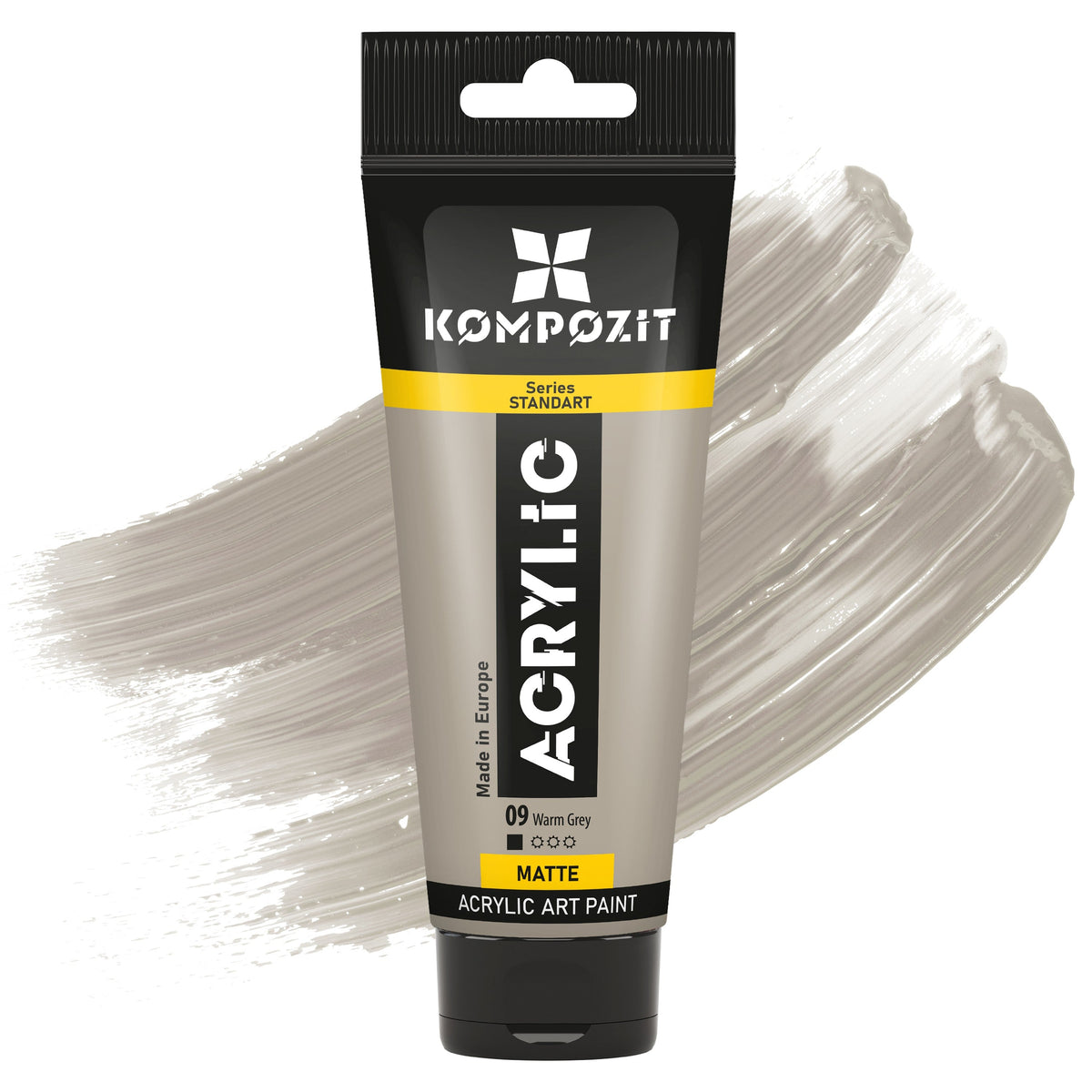 Farba akrylowa STANDART Kompozit 75 ml – 09 Ciepły szary