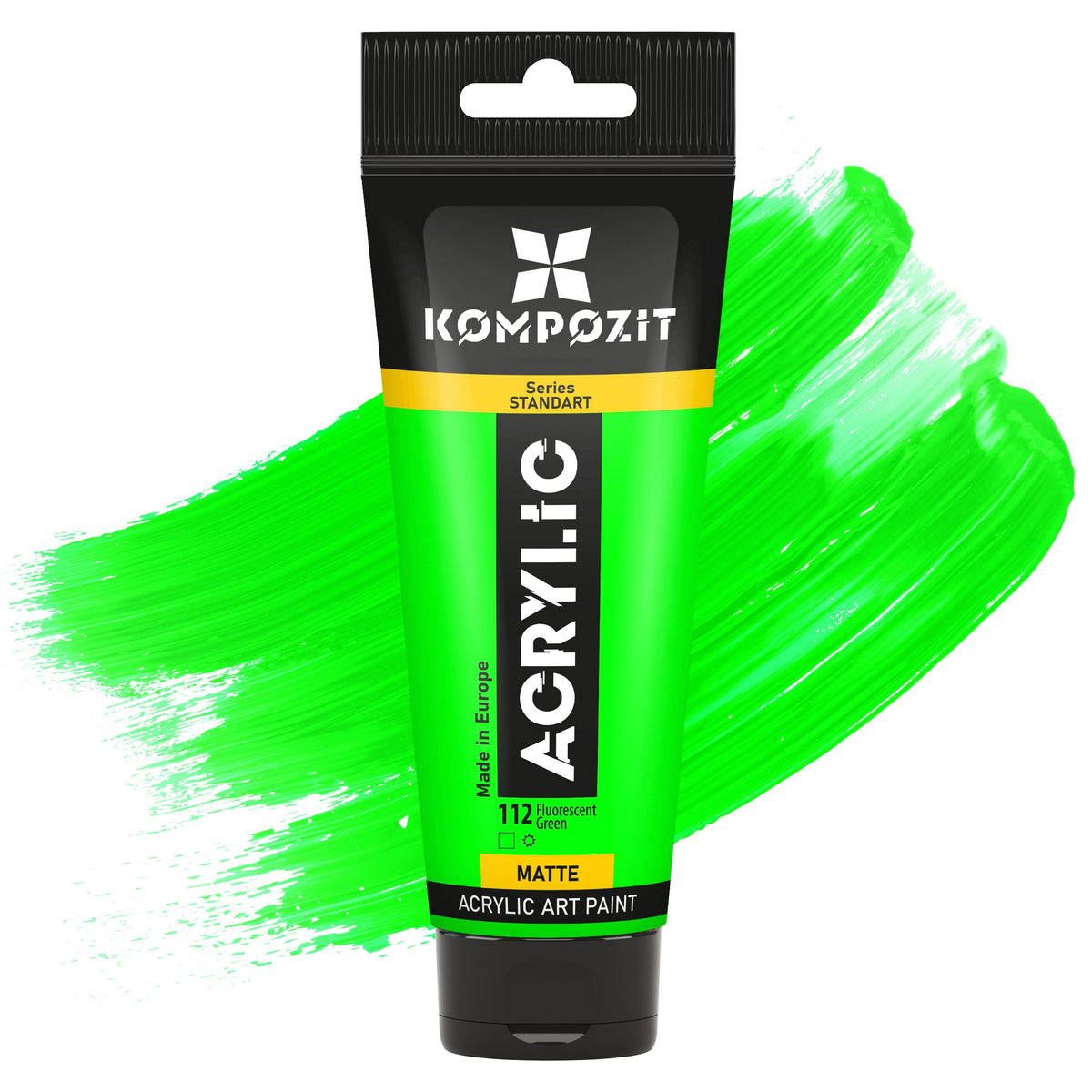 Farba akrylowa Kompozit STANDART Fluorescent 75 ml – 112 Fluorescencyjny zielony