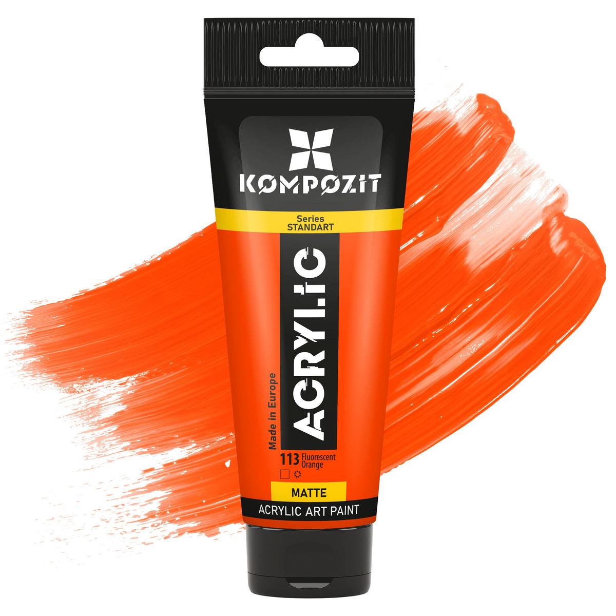 Farba akrylowa Kompozit STANDART Fluorescent 75 ml – 113 Fluorescencyjny pomarańczowy