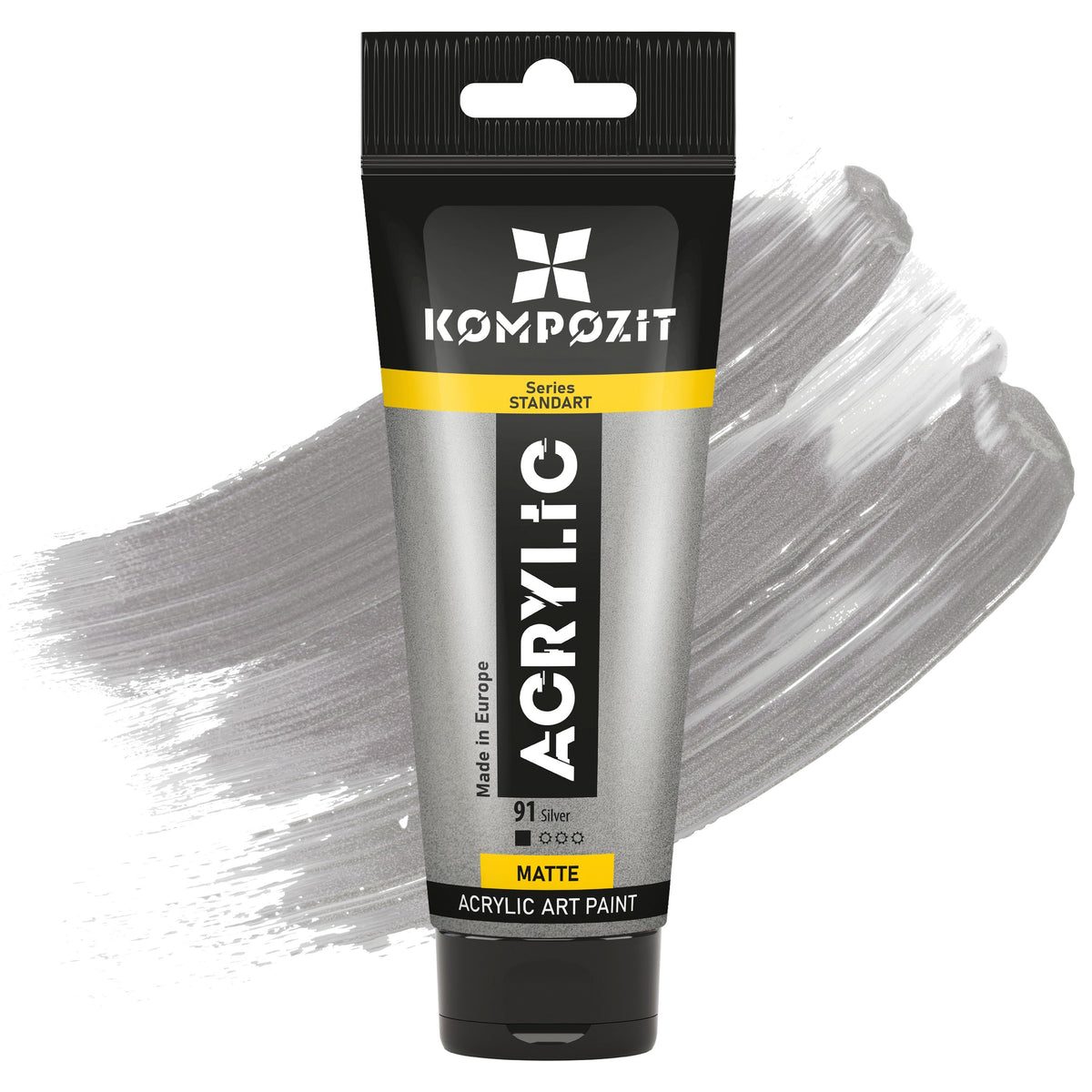 Farba akrylowa STANDART Kompozit Metallic 75 ml – 91 Srebrny