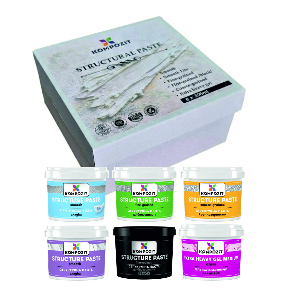Zestaw past strukturalnych Kompozit 6 x 300 ml