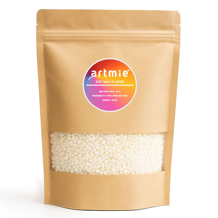 ARTMIE Bezzapachowy wosk sojowy do świec 400 g | Artmie