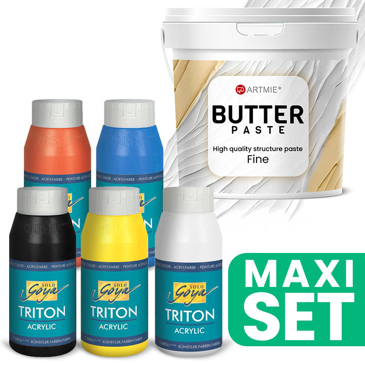 ARTMIE Butter 3D Paste i zestaw farb akrylowych TRITON | Artmie