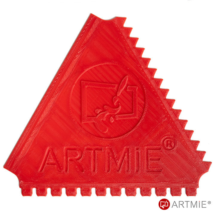 ARTMIE szpatułka/grzebień do recyklingu 3 w 1 | wzór 1 | Artmie