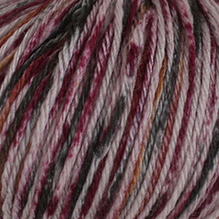 Włóczka Baby merino 100 m wielokolorowa – bordowo-różowa