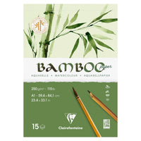 Bambusowy blok akwarelowy CLAIREFONTAINE CP 250 g/m² A1 - 15 arkuszy