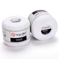 Włóczka bawełniana YarnArt Violet 50 g – 1000 biel