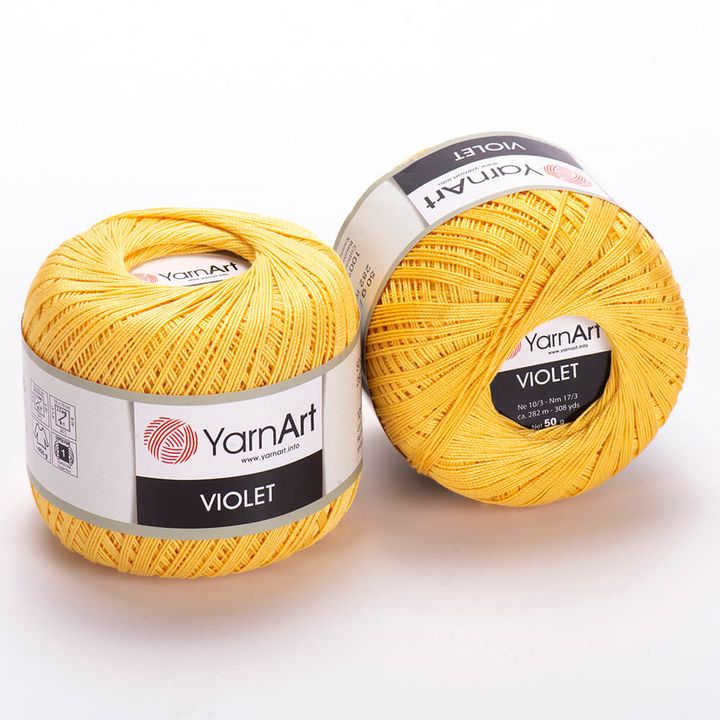 Włóczka bawełniana YarnArt Violet 50 g – 4653 żółta