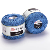 Włóczka bawełniana YarnArt Violet 50 g – 5351 niebieski
