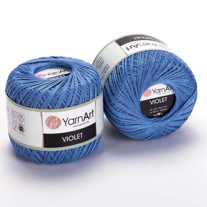 Włóczka bawełniana YarnArt Violet 50 g – 5351 niebieski